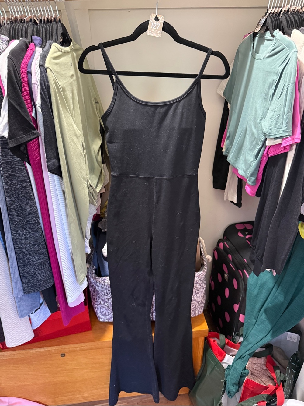 127 Yogalicious Black Sleeveless Wide-Leg Jumpsuit